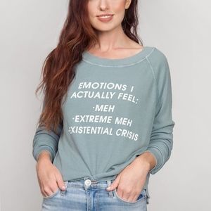 WILDFOX 'EMOTIONS' MONTE CROP THERMAL NWOT